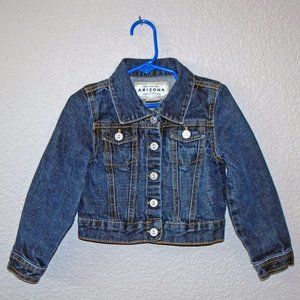 Arizona Jean Company Blue Denim Jacket with snaps Size 4 girls